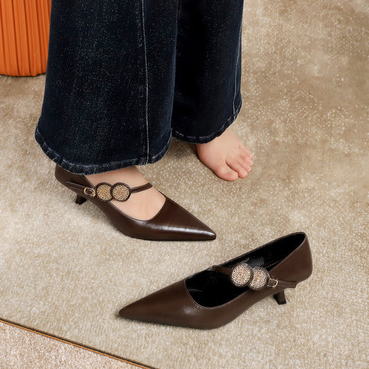 Party High Heels Thin Heel Shallow Mouth Pointed Toe