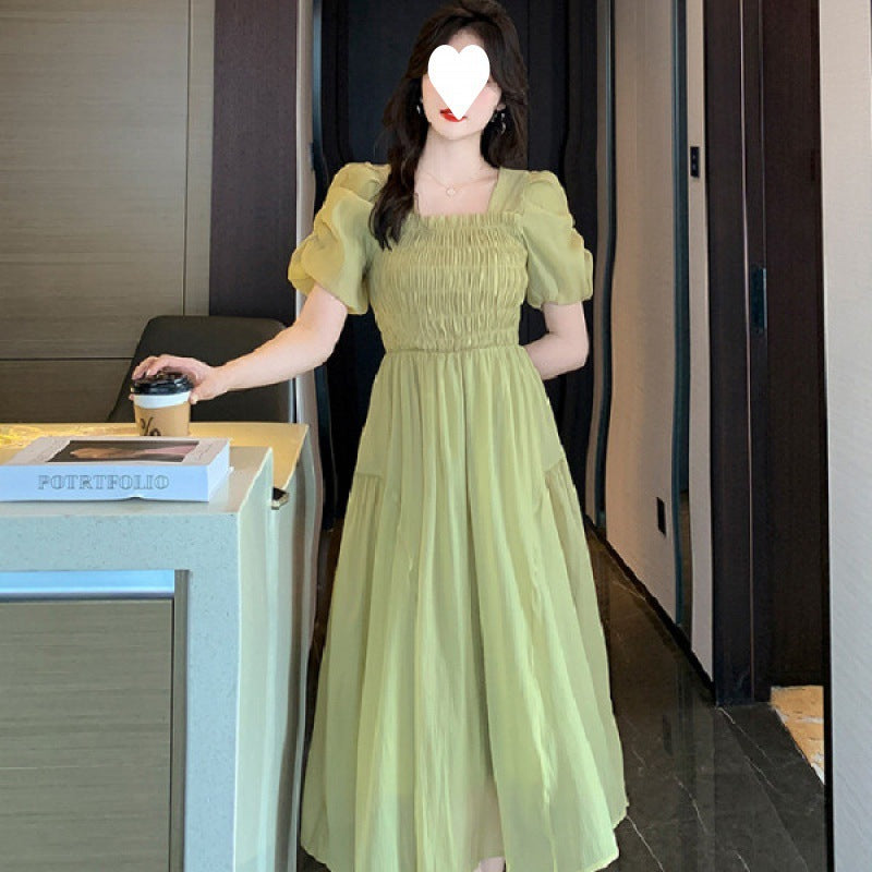 New French-style Elegant Waist-cinching Womens Dress