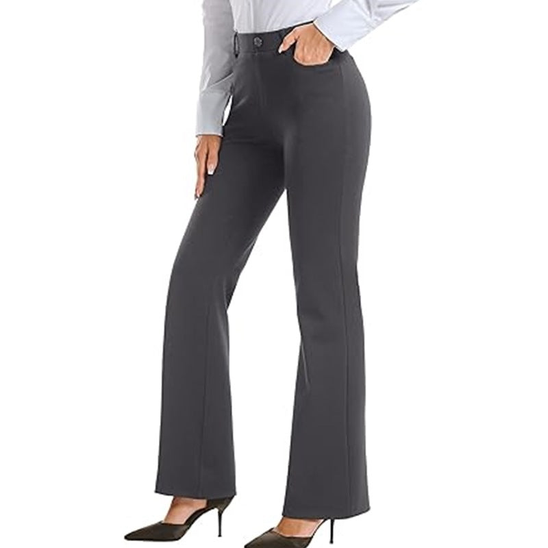 Ladies Belt Pocket Slip-on Regular Casual Pants