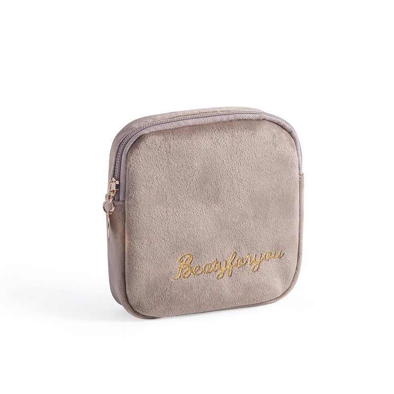 Flannel Cosmetic Storage Bag Tote Cloth