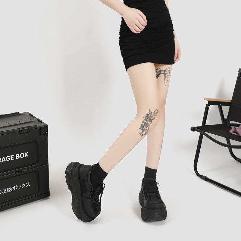 Thick Bottom All-matching Big Head Shoes Special-interest Design
