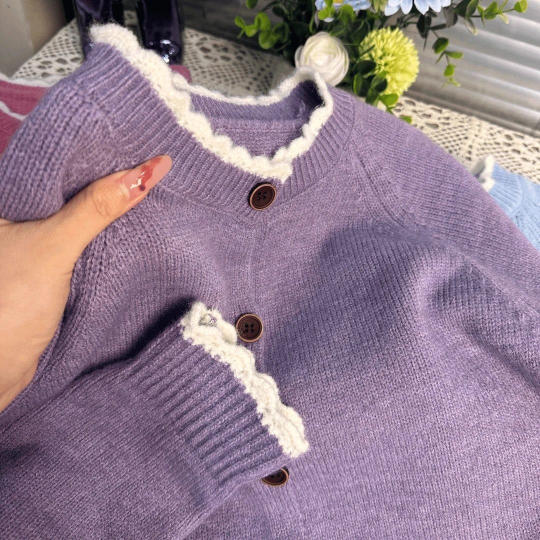 Women's Fashion Coat With A Crew Neck