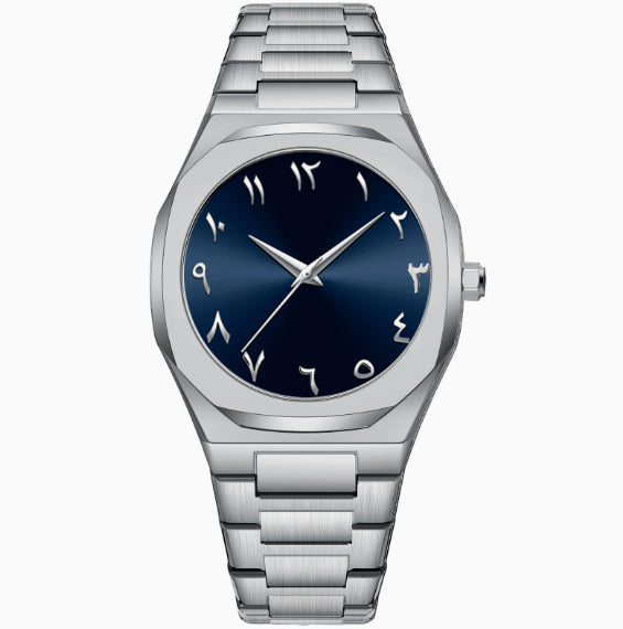 High-grade Alloy Arabic Dial Men's Waterproof Watch