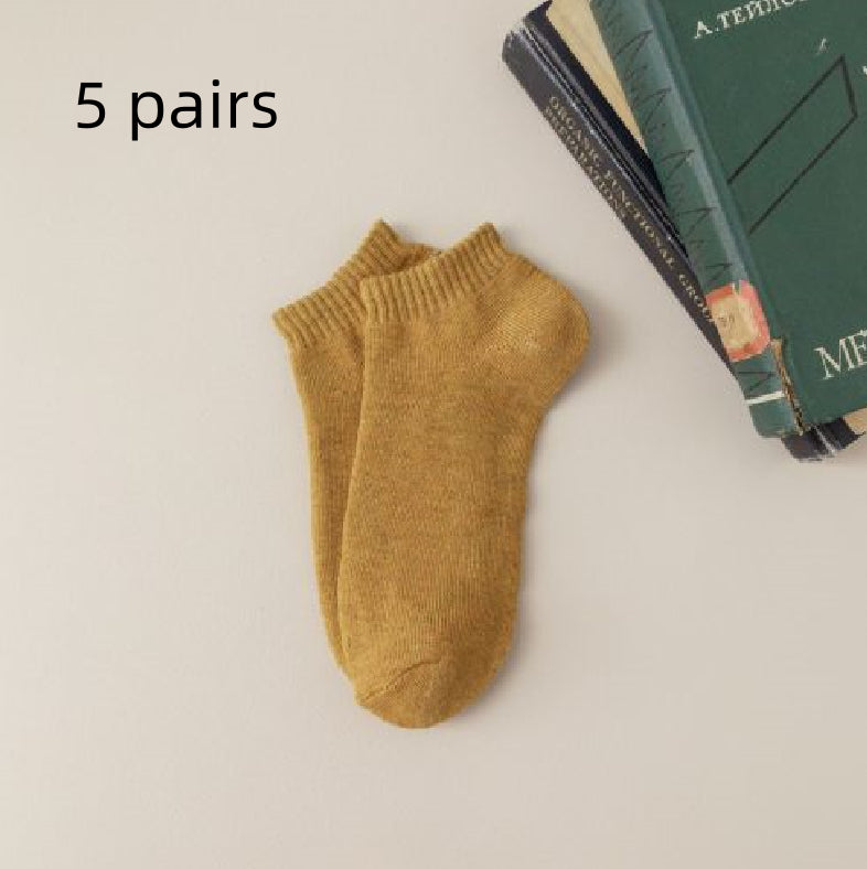 Fleece-lined Thickened Low-cut Socks For Warmth