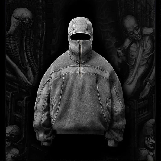 Y2g amerikansk vasket gammeldags personlighed street lynlås sweater