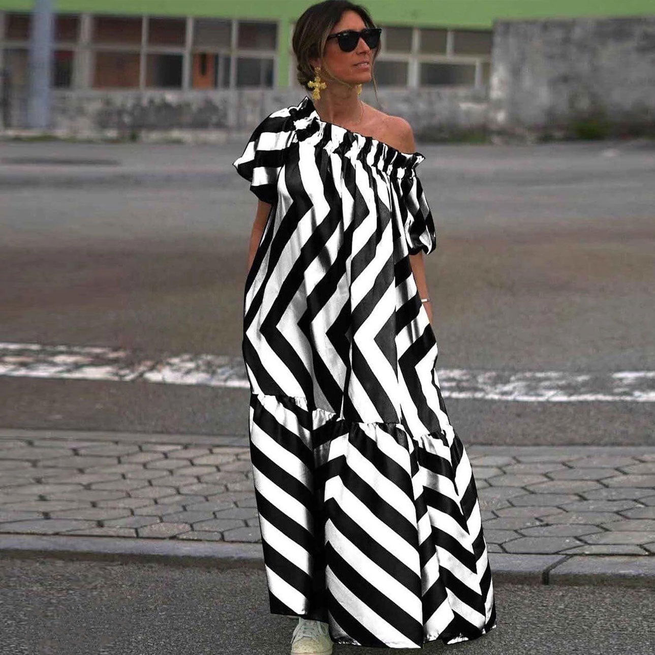 Fashion Women's Bubble Sleeve Dress
