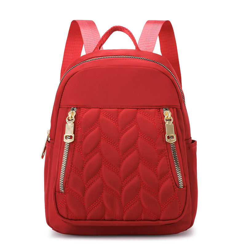 Fashion Women's Backpack Simple Rhombus Trendy Solid Color