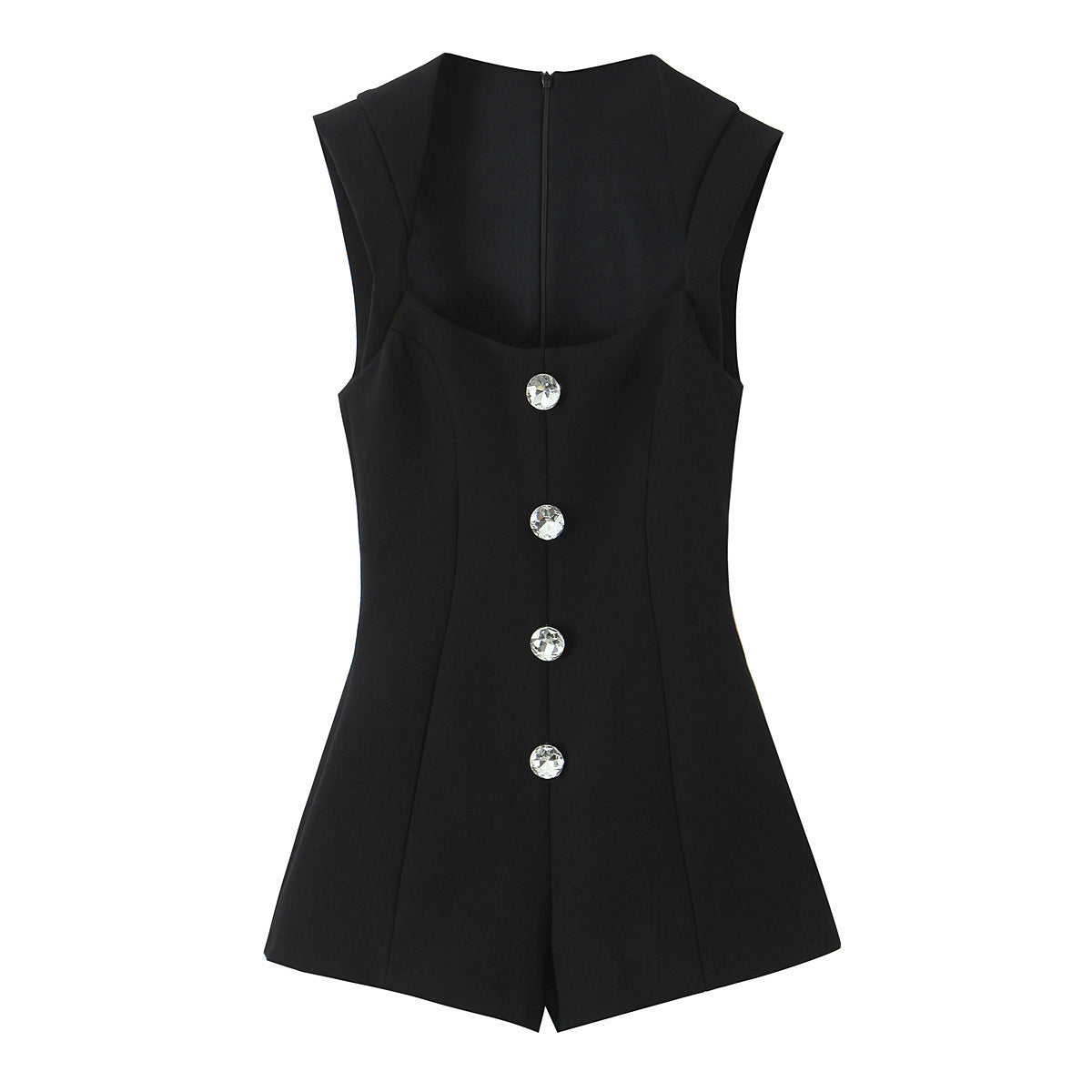 New Summer Niche Slim-fit Jumpsuit With A Solid-color Vest Top