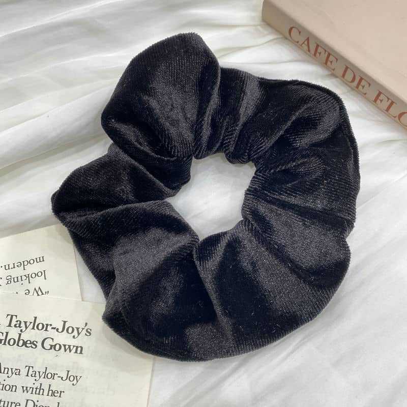 Velvet Large Hair Band Large Autumn Winter Retro American Tied-up Hair Head Flower Head Elastic