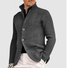 Casual Long Sleeve Solid Color Knitted Coat