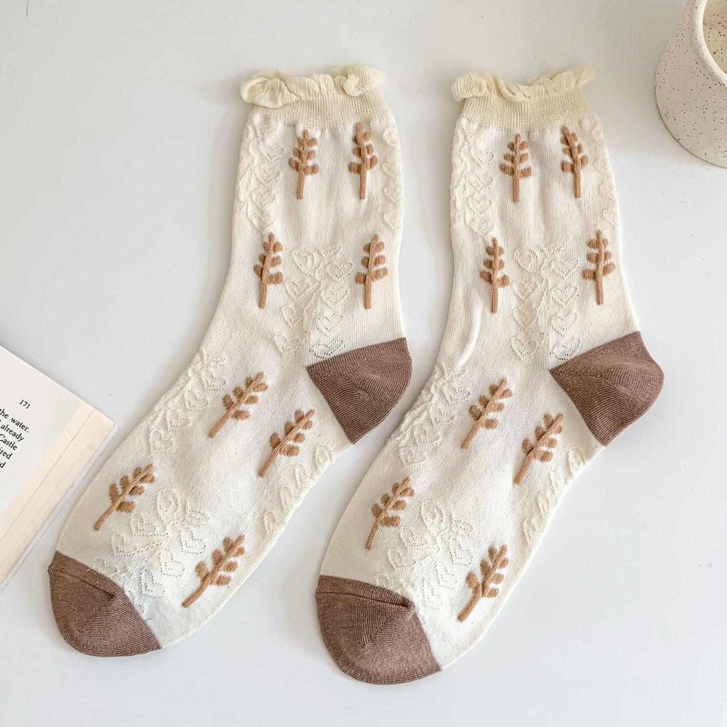 Cute Lace Rhombus Preppy Stockings