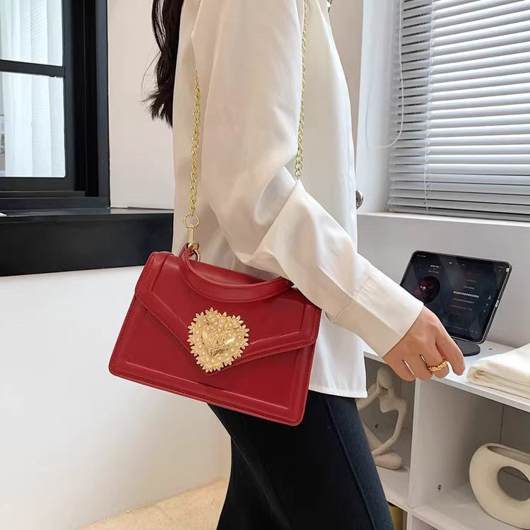 Fashion Portable Small Square Bag Flip Double Compartment