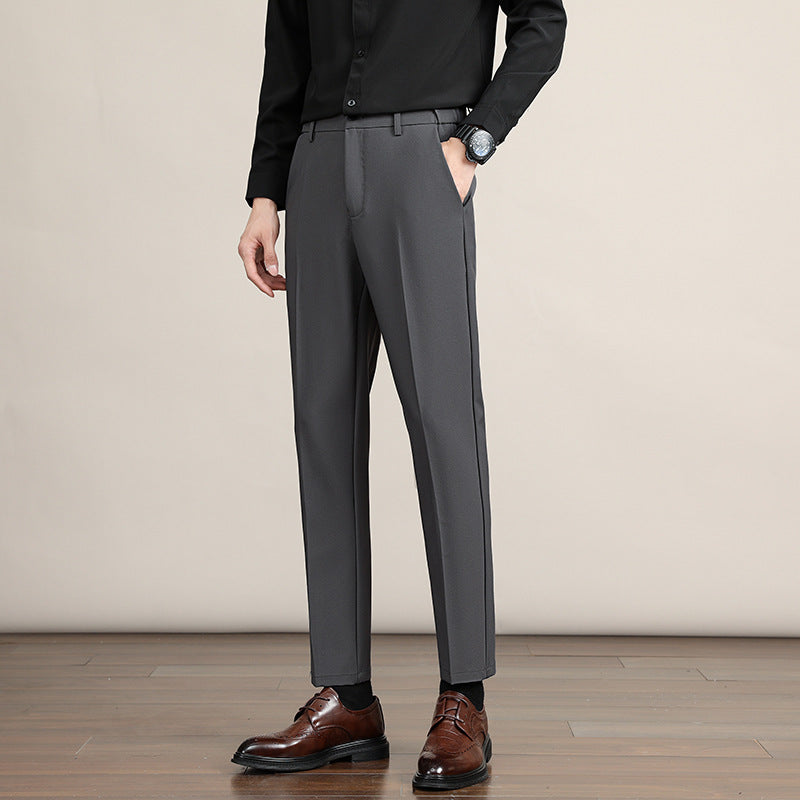 Korean-style Trendy Business Drop-crotch Mens Suit Pants