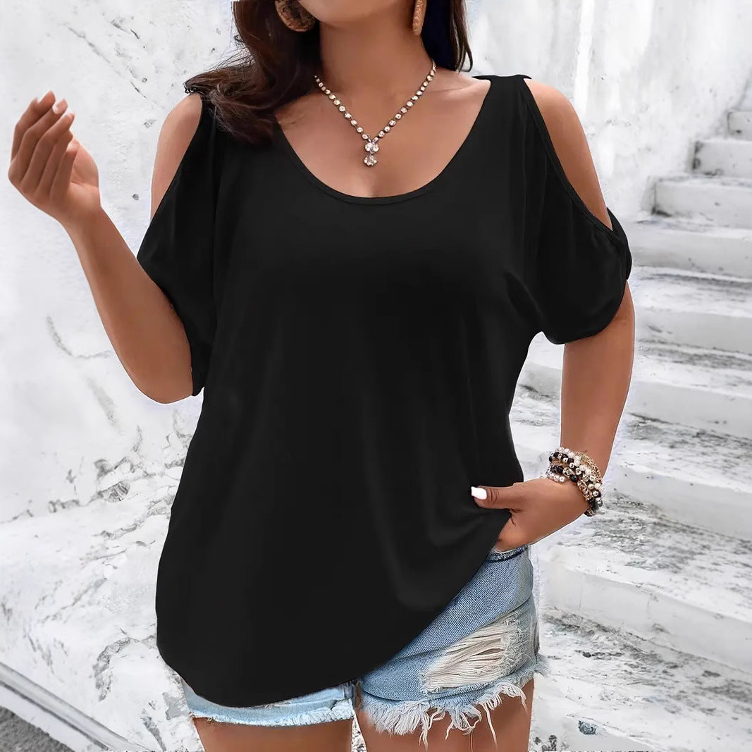 Europæisk og amerikansk mode elegant T-shirt
