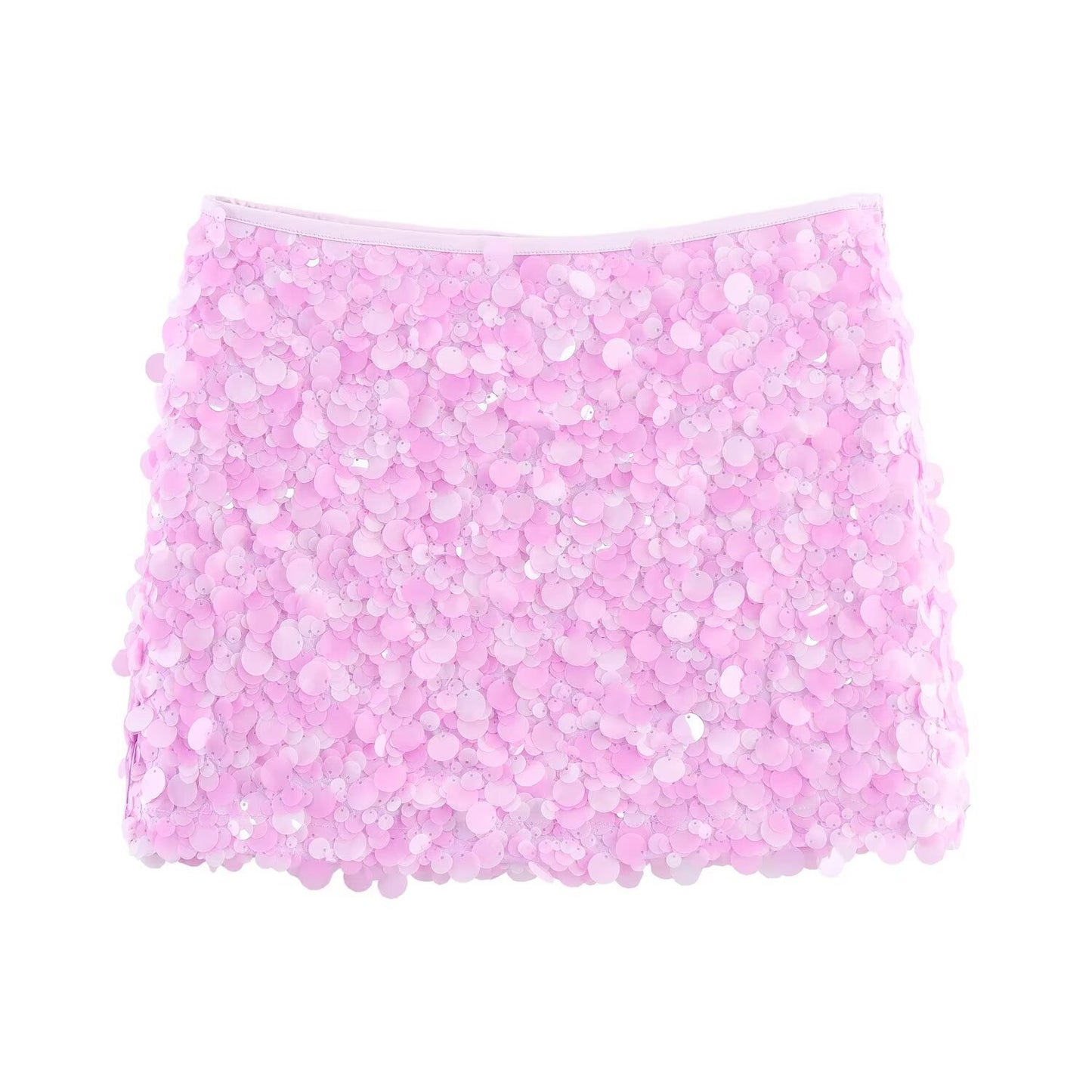 Lady Sequin Decorated Mini Skirt