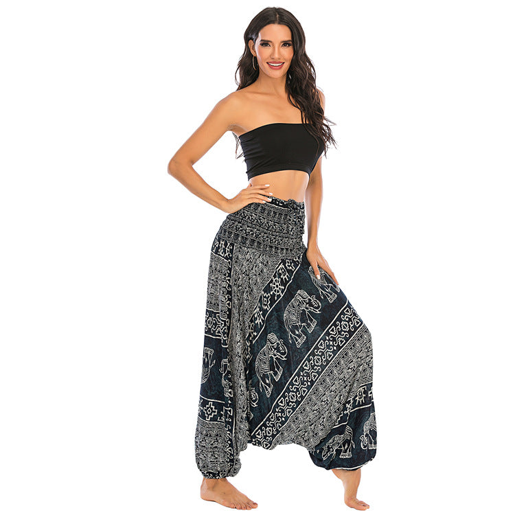 Loose-fitting Rayon Casual Harem Yoga Pants