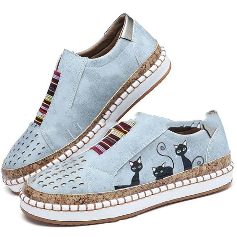 Women's Plus Size Casual Flat Shoes Elastic Slip On