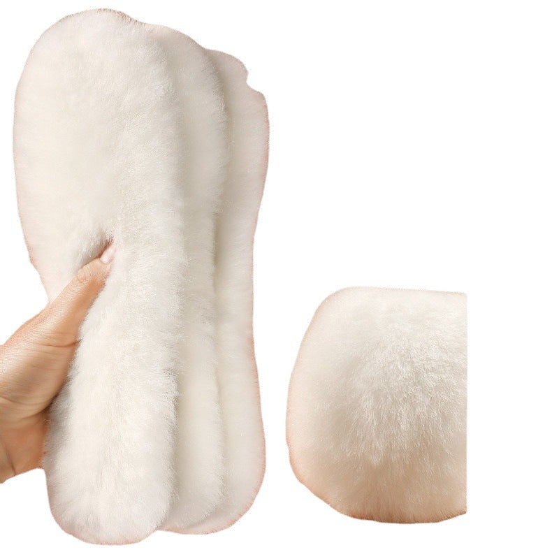Wool Insole Fleece-lined Thickening Sweat-absorbing Deodorant Autumn And Winter Warm