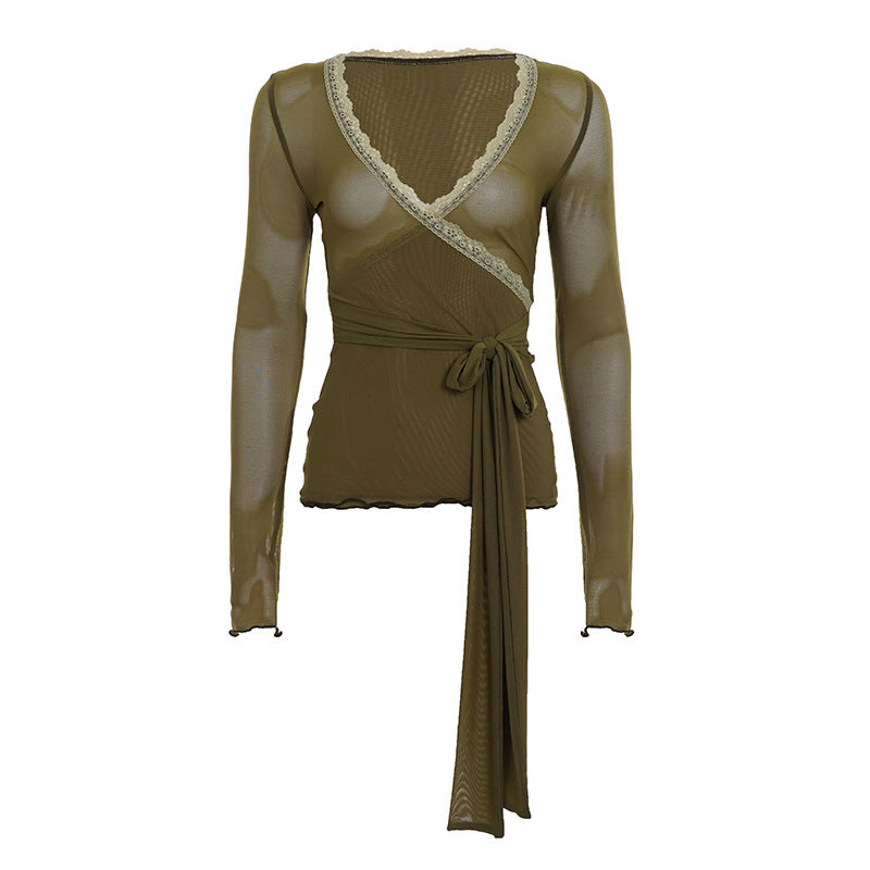 Stylish Minimalist Slim Fit Long Sleeve Top For Women