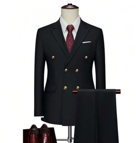 Men's Business Casual Suit Double Breasted Suit Suit