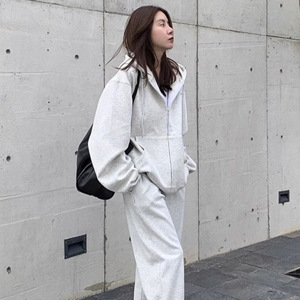 Løs og Hættetrøje Cardigan Sweater Frakke Fortykket Casual Stil