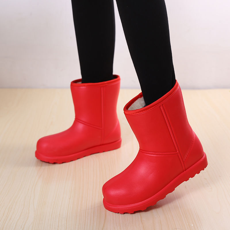 Women's Shoes Mid-calf Length Snow Boots Warm With Velvet