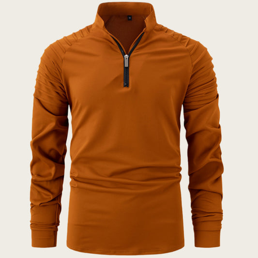 Spring And Autumn Men's POLO Zipper Sports Polo Shirt