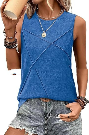 Womens Summer Tank Top Loose-Fit