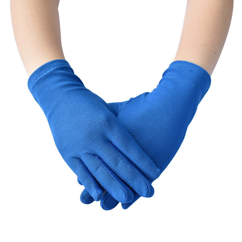 Spring And Autumn New Women's Hand Guard Milk Silk Satin Stretch Gloves