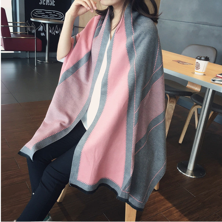 Double-sided  Increase Office Dual-use Long Scarf