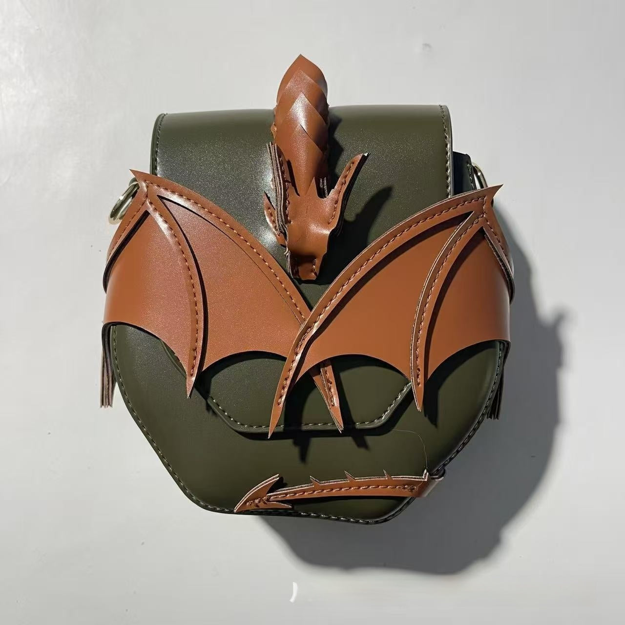Magic Dragon Dragon Wing Patchwork Contrasting Color Design Multi-Color Optional Shoulder Crossbody Bag