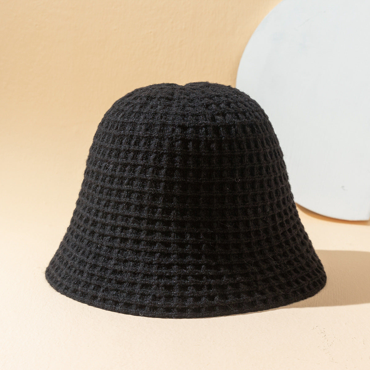 Women's Autumn And Winter Pineapple Pattern Bucket Wool Blend Solid Color Simple Knitted Hat