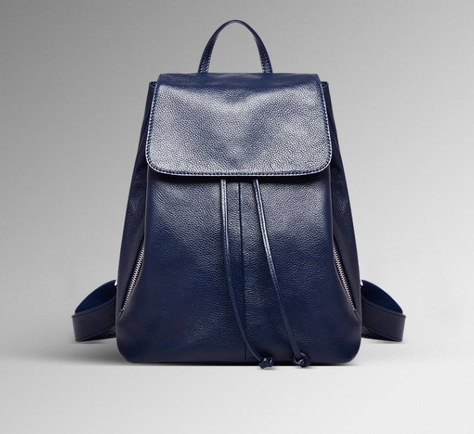 Fashionable Korean All-match Genuine Leather Women's Backpack