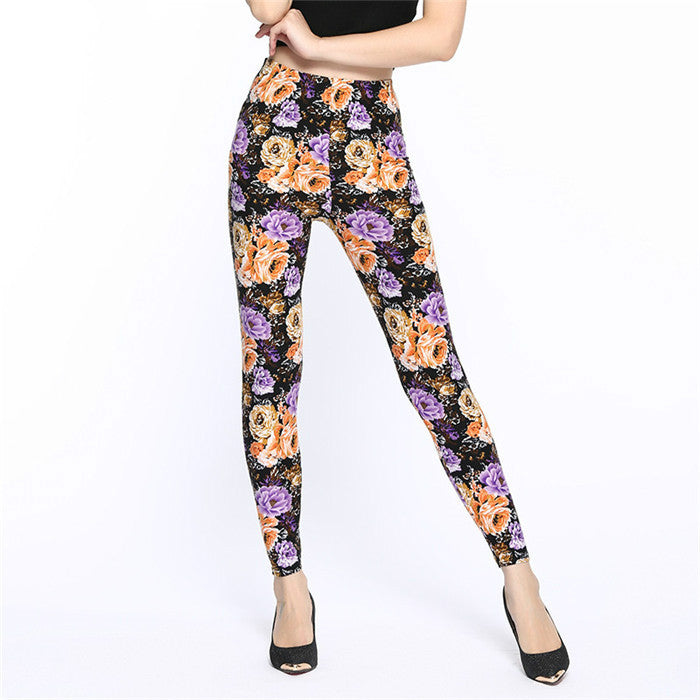Women's Fashion Double-sided Brushed English Letters Nine-quarter Pants