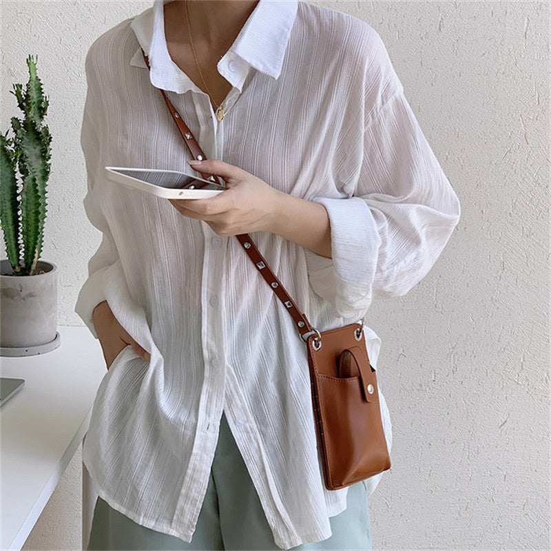 Fashion Retro Messenger Bag Popular Personality Mobile Phone Bag
