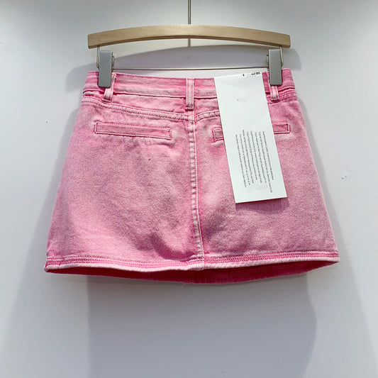 Personalized Workwear With Pocket Denim Skirt