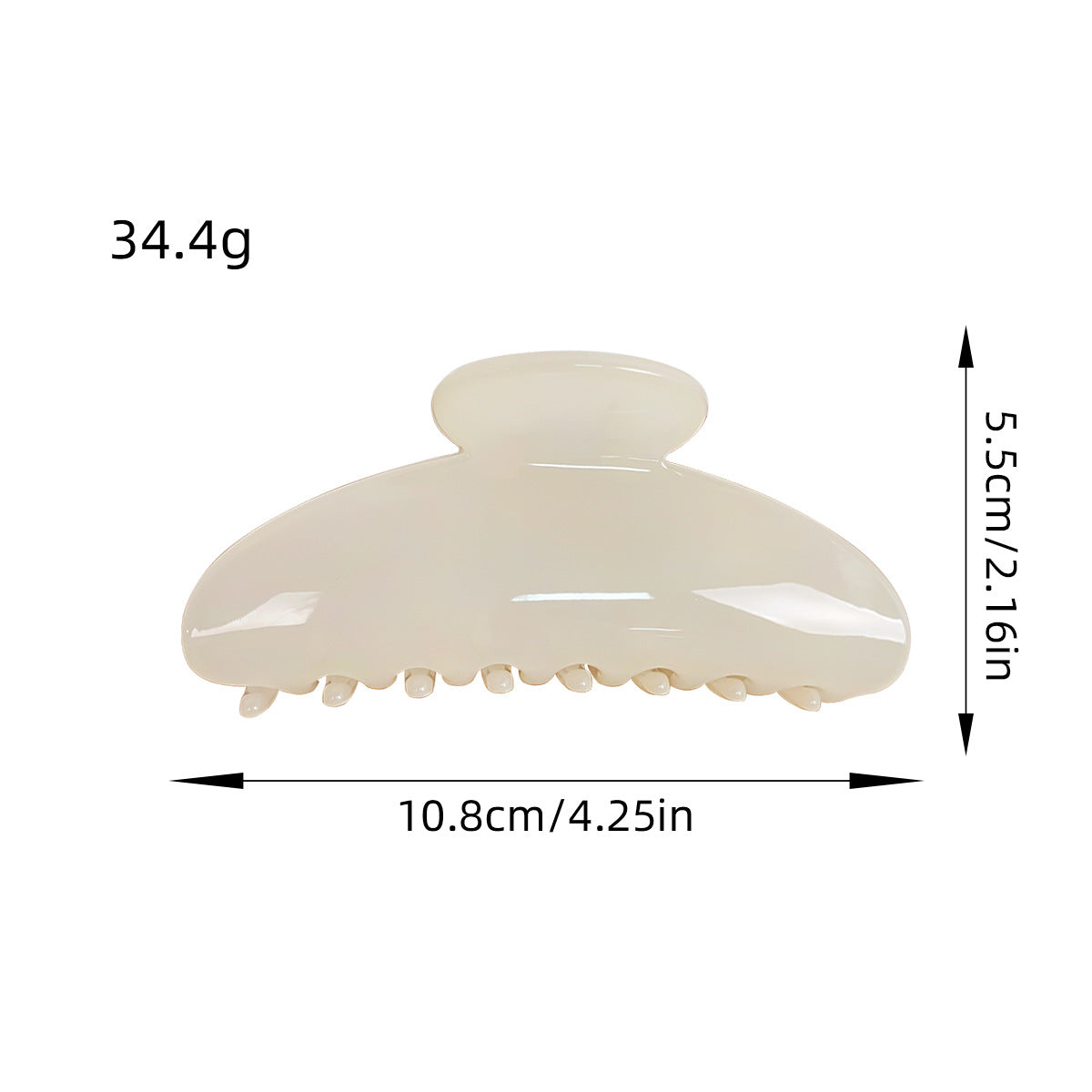 High-grade Semicircle Plastic Hairpin Elegant And Fashionable