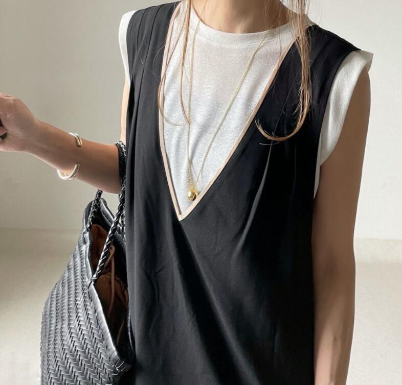 Summer Korean Style V-neck Sleeveless Dress