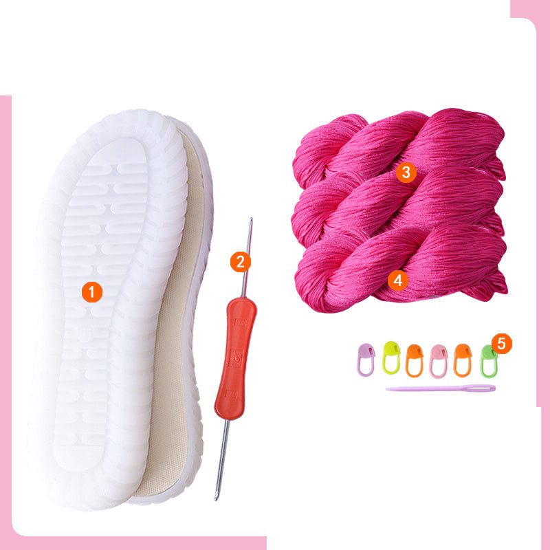 Handwoven Hollow Thread Crystal Sole Bean Shoe Material Bag