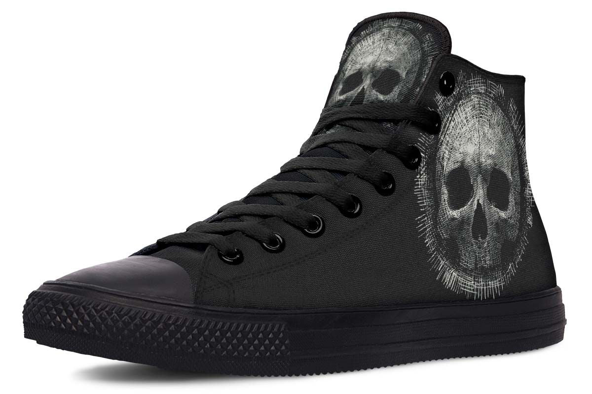 Men's And Women's Fashion Color Printing High-top Canvas Shoes