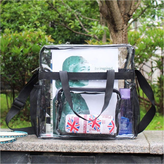 PVC Transparent Bags Handbag Portable Travel Buggy Bag