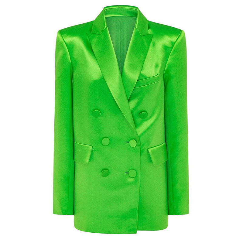 Double-breasted Loose Suit Short Skirt Two-piece Set