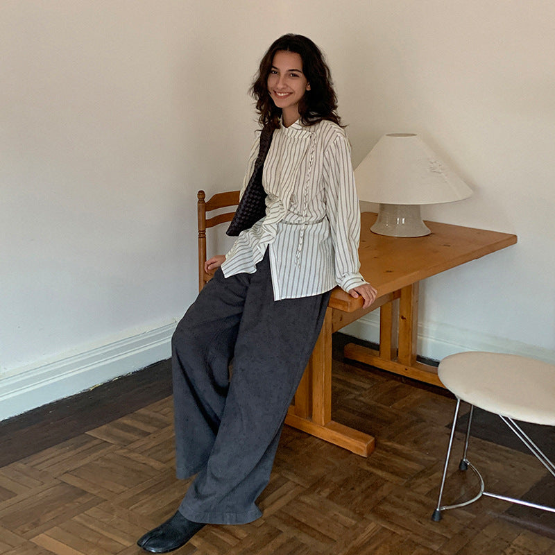 Women's Striped Shirt With Inner Design