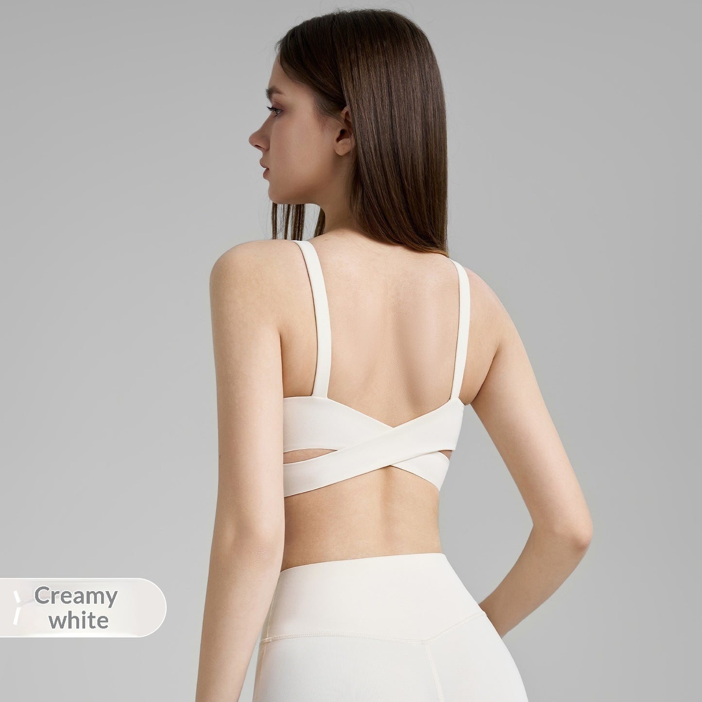 New Fixed Cup Fitness Bra Double Strap Yoga Vest