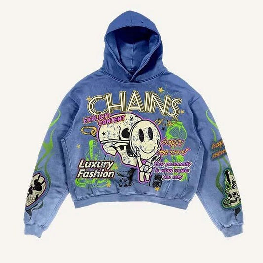 Fashion Casual Printed Polyester Sweater