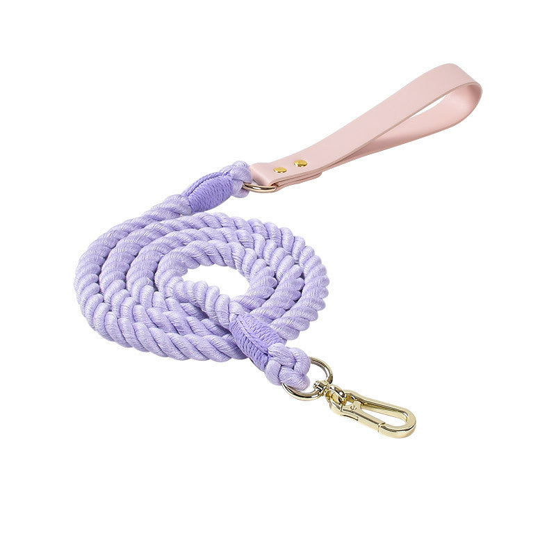 Rainbow Traction Rope Collar Adjustable Medium And Large Dog Outing Chain