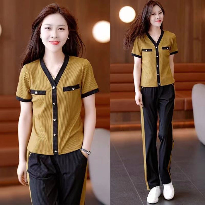 Ice Silk Casual Sports Suit For Women