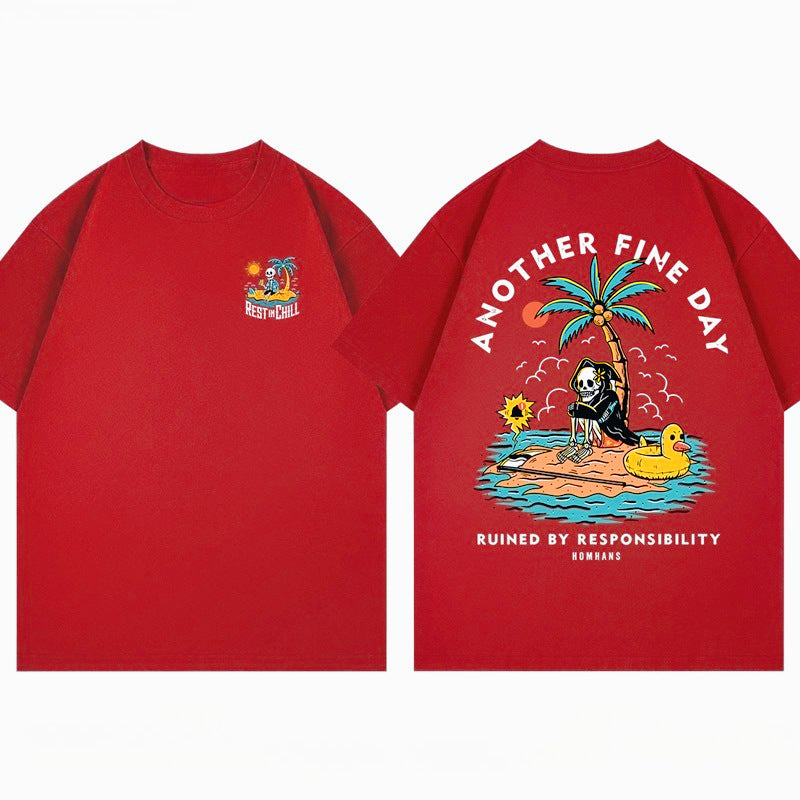 Summer Popular Holiday Print T-shirt