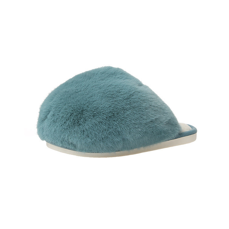 Women's Plush Fluffy Fur Ball Warm Slippers
