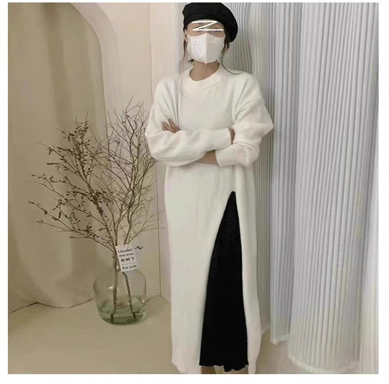 Mid-length Pullover Knitwear Dress Women
